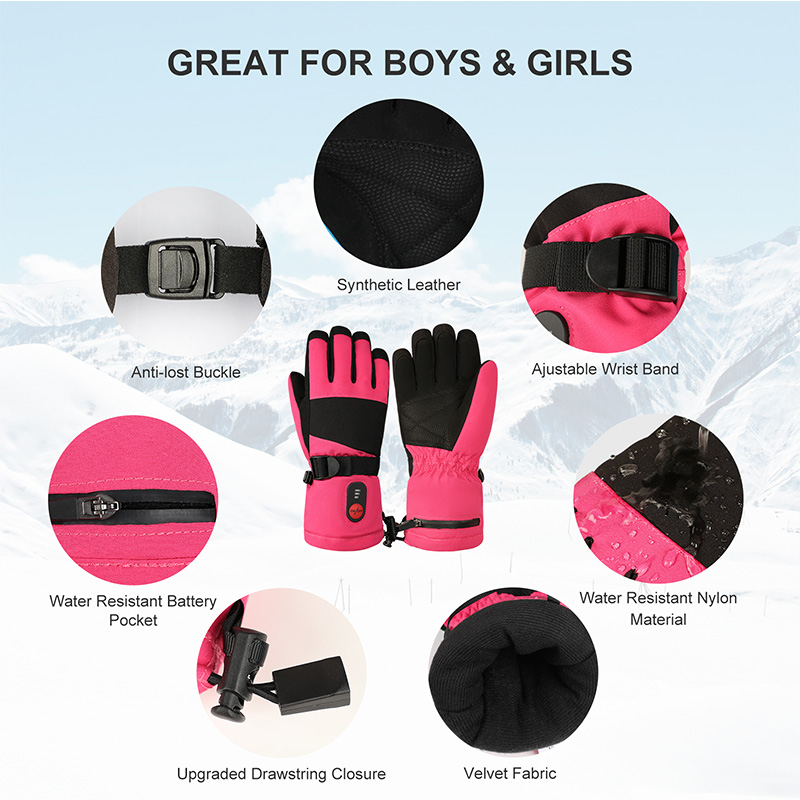 2026 Heated Gloves Kids Childr - Ski Glove Waterproof ulasan dan harga