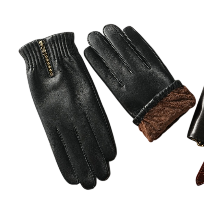 Winter Thicken Warm Retro Glov - Leather Driving Glove ulasan dan harga