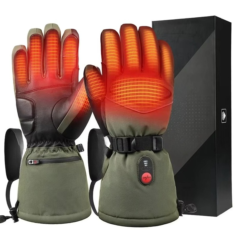 Green 7.4V 3000mAh Outdoor War - Ski Glove Waterproof ulasan dan harga