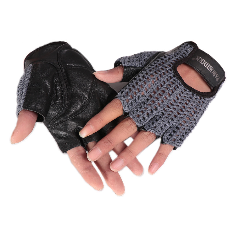 Unisex Summer Half Finger Retr - Leather Driving Glove ulasan dan harga