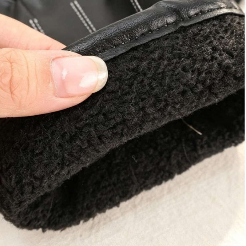 Thermal PU Leather Gloves Unis - Leather Driving Glove ulasan dan harga